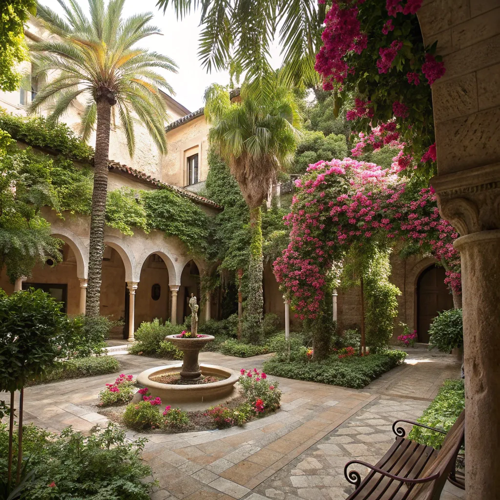 Lush courtyard oasis